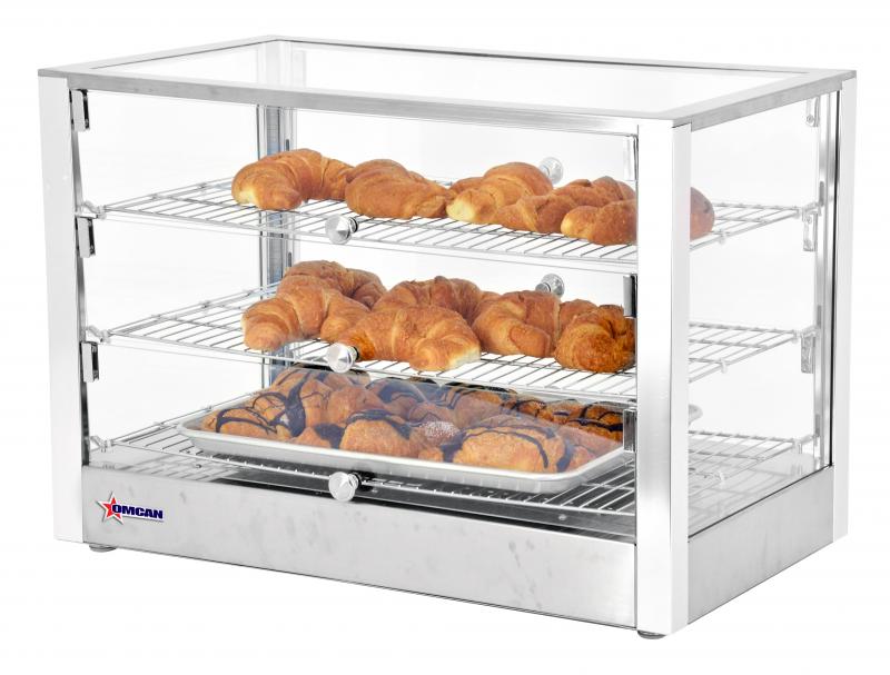 Countertop Display Warmer with 3 Front and 3 Rear Hinged Doors